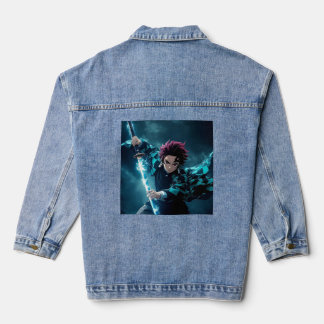 Tanjiro anime manga denim jacket