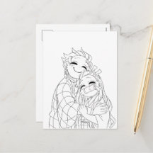 Tanjiro en Nezuko omhelzen