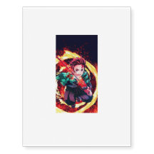 Tanjiro Temporary Tattoo – Demon Slayer Anime Body