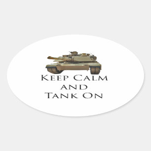 Tank aan ovale sticker