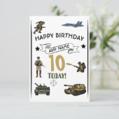 Tank Birthday Kaart (Staand voorkant)