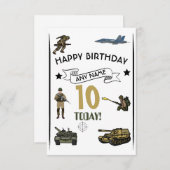 Tank Birthday Kaart (Voorkant / Achterkant)