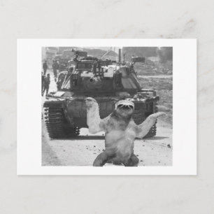 tank en sloep briefkaart