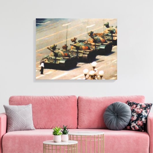 Tank Man verpakt Canvas (Insitu (Woonkamer))