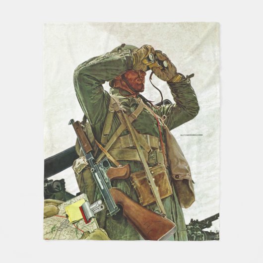 Tank Patrol Fleece Deken (Voorkant)