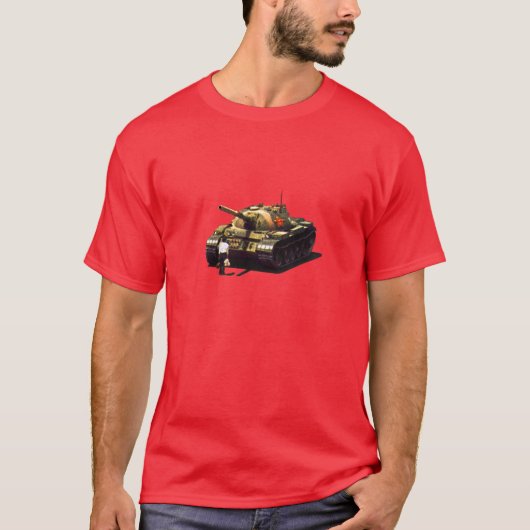 tanker tianmen vierkant - rood t-shirt (Voorkant)