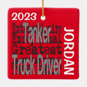 Tanker Truck Driver Extraordinaire CUSTOM Keramisch Ornament