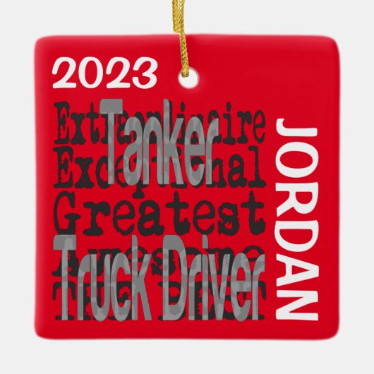 Tanker Truck Driver Extraordinaire CUSTOM Keramisch Ornament (Voorkant)