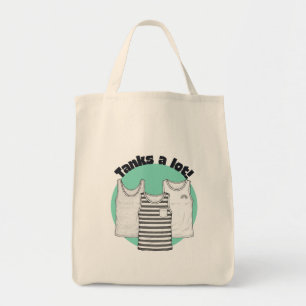Tanks een hoop! grappig tanktop bedankt tas