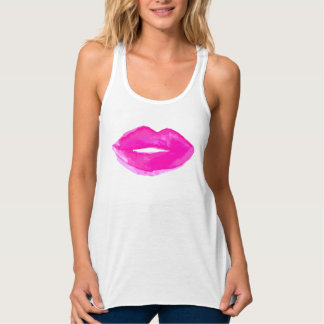 Tanktop ♡ handbeschilderde lips