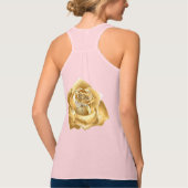 tanktop met gouden bloemen en logo (Achterkant)