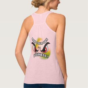 Tanktop: Mind Your Own (roze) Tanktop