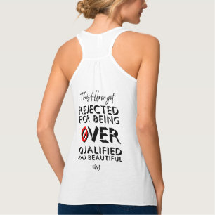 Tanktop: Over Gekwalificeerd (wit) Tanktop