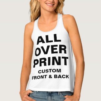 Tanktop voor racerback- voor vrouwen met overdruk