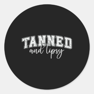 Tanned en aangeschoten Summer Beach vibes Ronde Sticker