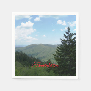 Tannenbaum Berg Kerstmis Servet
