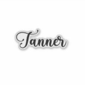 Tanner Naam - Handgeschreven kalligrafie Sticker (Voorkant)