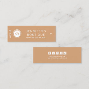 Tannige Boutique Maat en Prijs Contactkaartje