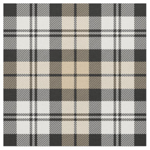 Tannine en witte Black Watch-tartan ruit Stof