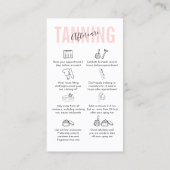 Tanning Aftercare Visitekaartje (Achterkant)