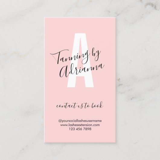Tanning Aftercare Visitekaartje (Voorkant)