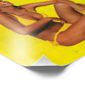 Tanning Beach Girl Foto Afdruk (Hoek)