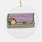 Tanning Bed Keramisch Ornament (Achterkant)