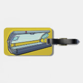 Tanning Bed Retro Spa Bagagelabel (Achterkant horizontaal)