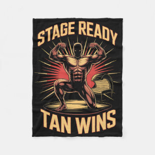Tanning Bed Stage Ready Bodybuilders Fitness Manne Fleece Deken