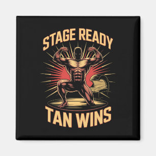 Tanning Bed Stage Ready Bodybuilders Fitness Manne Magneet