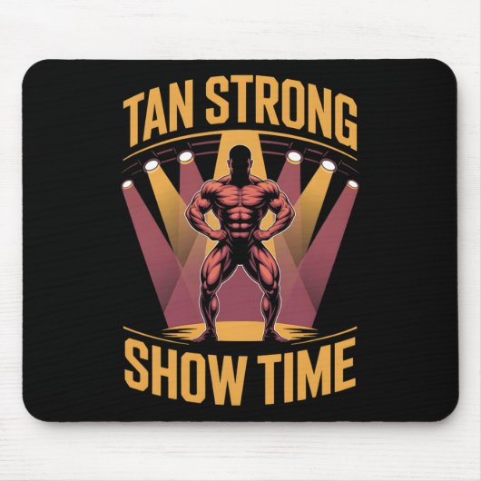 Tanning Bed Tan Sterke Atleten Gym Goers Brons T Muismat (Voorkant)