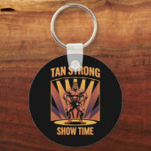 Tanning Bed Tan Sterke Atleten Gym Goers Brons T Sleutelhanger (Voorkant)