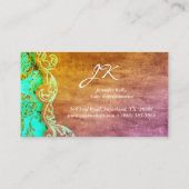 Tanning  Loyalty Card Damask Suede Visitekaartje (Achterkant)