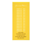 Tanning Salon Spa Artist Flyer Menu (Achterkant)