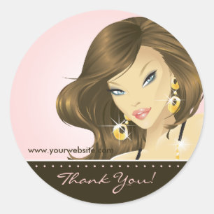 Tanning Salon Sticker  Vrouw Roze
