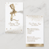 Tanning Spray Sparkle Gold Visitekaartje (Voorkant / Achterkant)
