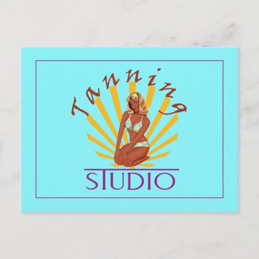 Tanning Studio - Briefkaart (Voorkant)