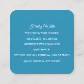 ☀️ Tanning Vierkante Visitekaartje (Achterkant)