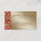 Tanning Visitekaartje Blonde Leopard Oranje Gold (Achterkant)