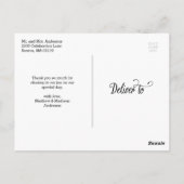 Tant d'amour | Carte postale mariage Merci (Dos)