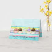 Tant de Cupcakes !  Carte de correspondance pour e (Fleur jaune)