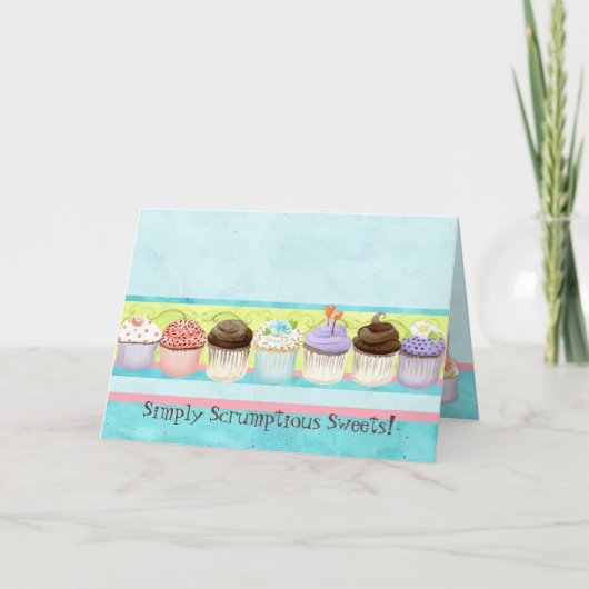 Tant de Cupcakes !  Carte de correspondance pour e (Devant)