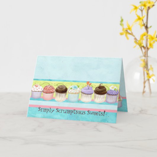 Tant De Cupcakes ! Carte de note professionnelle p (Fleur jaune)
