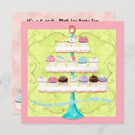 Tant de gâteaux, si peu de temps !  Invitation Ann (Devant / Derrière)