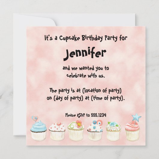 Tant de gâteaux, si peu de temps !  Invitation Ann (Dos)