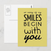 Tant De Mes Sourires Carte Postale Inspirante (Devant / Derrière)