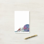 Tant de notes de post-it de coccinelle (Sur un bureau)