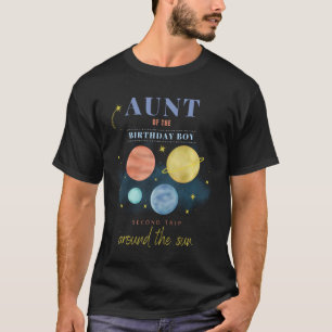 Tante 2e verjaardag Tweede reis rond de ruimte van T-shirt