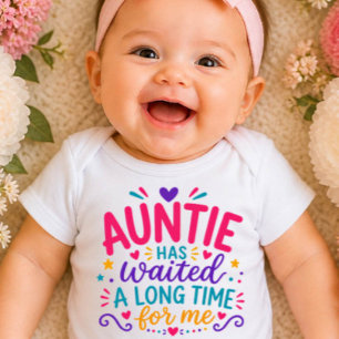 Tante a attendu Body bébé couleur arc-en-ciel