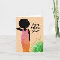 Tante African American Woman Happy Birthday Card